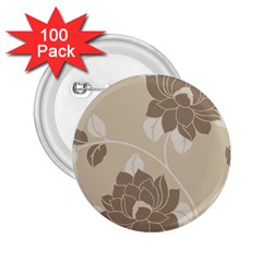 Flower Floral Grey Rose Leaf 2 25  Buttons (100 Pack)  by Mariart