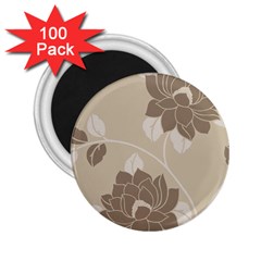 Flower Floral Grey Rose Leaf 2 25  Magnets (100 Pack)  by Mariart