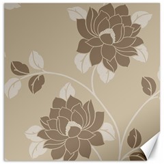 Flower Floral Grey Rose Leaf Canvas 12  X 12   by Mariart