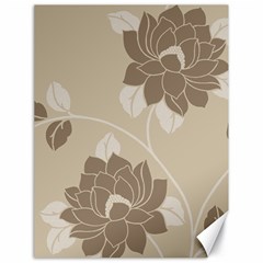 Flower Floral Grey Rose Leaf Canvas 18  X 24   by Mariart