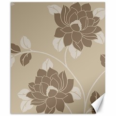 Flower Floral Grey Rose Leaf Canvas 20  X 24   by Mariart