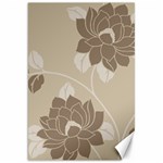 Flower Floral Grey Rose Leaf Canvas 20  x 30   19.62 x28.9  Canvas - 1