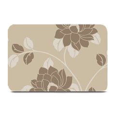 Flower Floral Grey Rose Leaf Plate Mats by Mariart