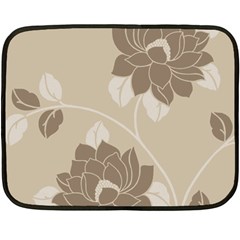 Flower Floral Grey Rose Leaf Double Sided Fleece Blanket (mini)  by Mariart