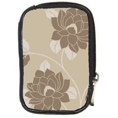 Flower Floral Grey Rose Leaf Compact Camera Cases by Mariart