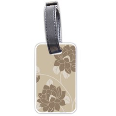 Flower Floral Grey Rose Leaf Luggage Tags (one Side)  by Mariart