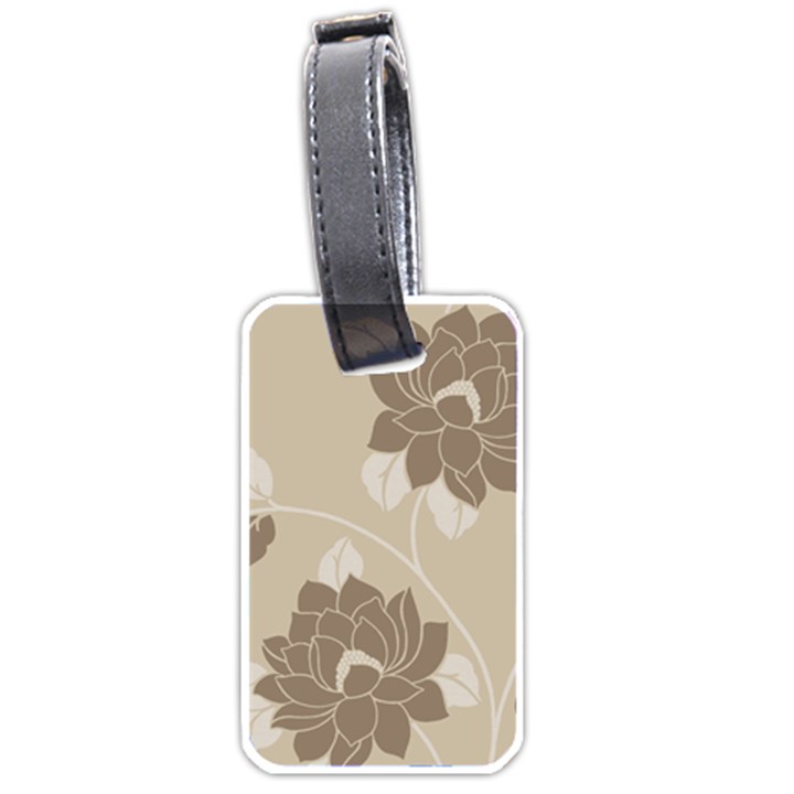 Flower Floral Grey Rose Leaf Luggage Tags (One Side) 