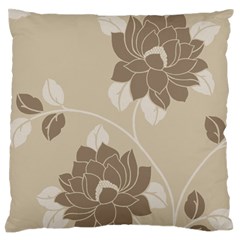 Flower Floral Grey Rose Leaf Standard Flano Cushion Case (one Side) by Mariart