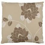 Flower Floral Grey Rose Leaf Standard Flano Cushion Case (Two Sides) Back