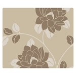 Flower Floral Grey Rose Leaf Double Sided Flano Blanket (Small)  50 x40  Blanket Front