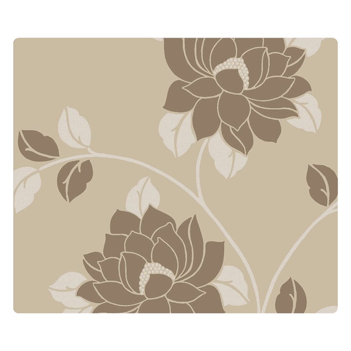 Flower Floral Grey Rose Leaf Double Sided Flano Blanket (Small) 