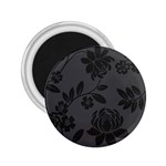 Flower Floral Rose Black 2.25  Magnets Front