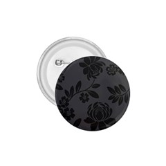 Flower Floral Rose Black 1 75  Buttons by Mariart