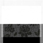 Flower Floral Rose Black Rectangular Jigsaw Puzzl Front