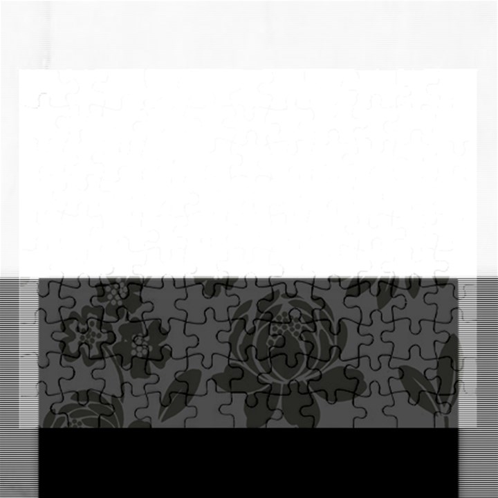 Flower Floral Rose Black Rectangular Jigsaw Puzzl