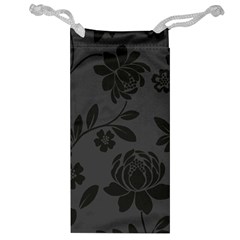 Flower Floral Rose Black Jewelry Bag