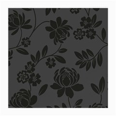 Flower Floral Rose Black Medium Glasses Cloth by Mariart