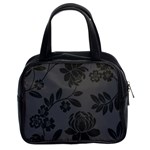 Flower Floral Rose Black Classic Handbags (2 Sides) Front