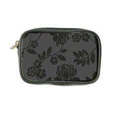 Flower Floral Rose Black Coin Purse by Mariart