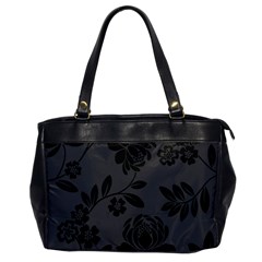 Flower Floral Rose Black Office Handbags by Mariart