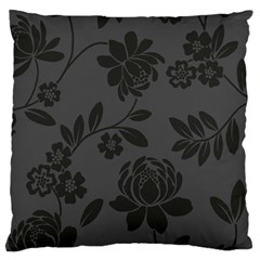 Flower Floral Rose Black Standard Flano Cushion Case (one Side) by Mariart