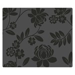 Flower Floral Rose Black Double Sided Flano Blanket (Small)  50 x40  Blanket Front