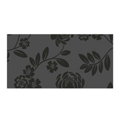 Flower Floral Rose Black Satin Wrap