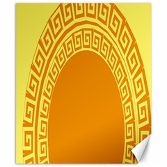 Greek Ornament Shapes Large Yellow Orange Canvas 8  X 10  by Mariart