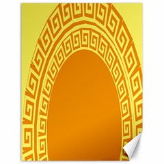 Greek Ornament Shapes Large Yellow Orange Canvas 18  X 24   by Mariart