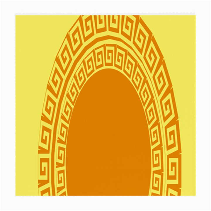 Greek Ornament Shapes Large Yellow Orange Medium Glasses Cloth (2-Side)