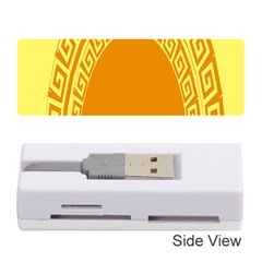 Greek Ornament Shapes Large Yellow Orange Memory Card Reader (stick)  by Mariart