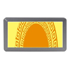 Greek Ornament Shapes Large Yellow Orange Memory Card Reader (mini) by Mariart