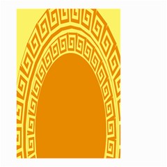 Greek Ornament Shapes Large Yellow Orange Small Garden Flag (two Sides) by Mariart