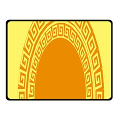 Greek Ornament Shapes Large Yellow Orange Double Sided Fleece Blanket (small)  by Mariart