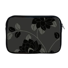 Flower Floral Rose Black Lola Flock Apple Macbook Pro 17  Zipper Case by Mariart