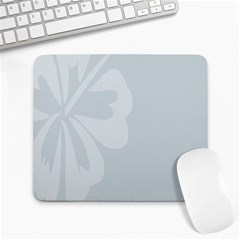 Hibiscus Sakura Glacier Gray Large Mousepads by Mariart