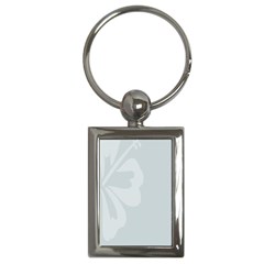 Hibiscus Sakura Glacier Gray Key Chains (rectangle)  by Mariart