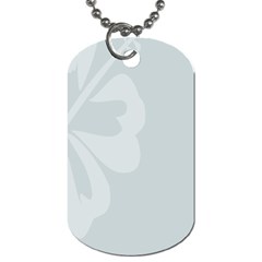 Hibiscus Sakura Glacier Gray Dog Tag (one Side) by Mariart