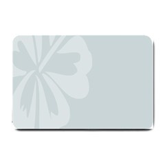 Hibiscus Sakura Glacier Gray Small Doormat  by Mariart