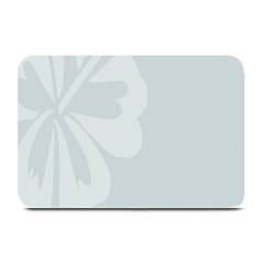 Hibiscus Sakura Glacier Gray Plate Mats by Mariart