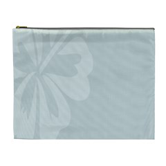 Hibiscus Sakura Glacier Gray Cosmetic Bag (xl) by Mariart