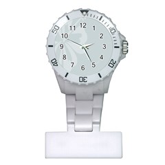 Hibiscus Sakura Glacier Gray Plastic Nurses Watch by Mariart