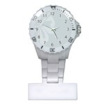 Hibiscus Sakura Glacier Gray Plastic Nurses Watch Front