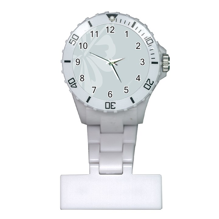 Hibiscus Sakura Glacier Gray Plastic Nurses Watch