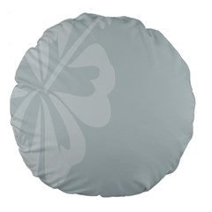 Hibiscus Sakura Glacier Gray Large 18  Premium Flano Round Cushions by Mariart