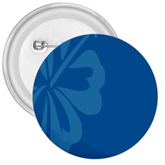 Hibiscus Sakura Classic Blue 3  Buttons by Mariart