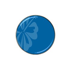 Hibiscus Sakura Classic Blue Hat Clip Ball Marker by Mariart