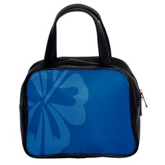 Hibiscus Sakura Classic Blue Classic Handbags (2 Sides) by Mariart