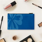 Hibiscus Sakura Classic Blue Cosmetic Bag (Small)  Back