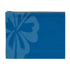 Hibiscus Sakura Classic Blue Cosmetic Bag (xl) by Mariart